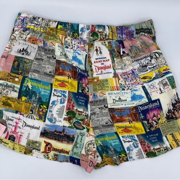 Disneyland Eras Shorts Disney 100 All Over Print Pockets Girl’s 5/6 Youth NWOT - Picture 5 of 10